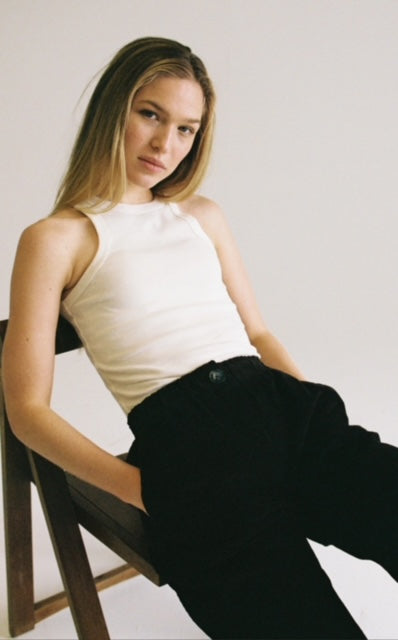 Classic Cropped White Tank Top
