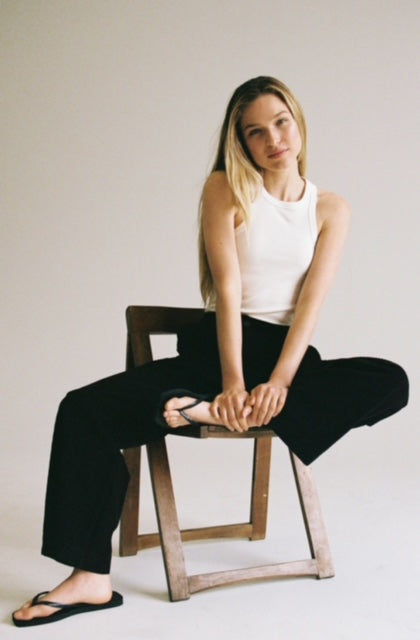 Classic Cropped White Tank Top
